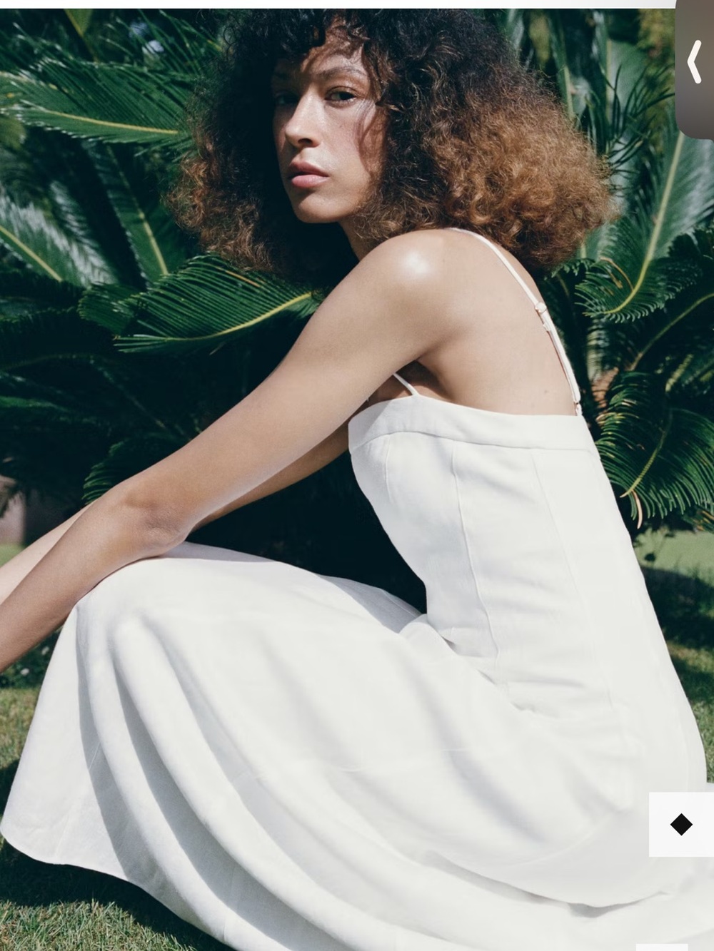 Mango White Spaghetti-Strap Midi Dress - Picture 5 of 5